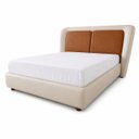 Ver imagem 4 de Cama Japonesa com Cabeceira Blind Seo Casal Courino Caramelo | Bege - Sallar Home