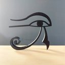 Ver imagem 2 de Olho de Hórus Egito - 15 Cm de Altura, Sala Decorada, Decoração Egipcia Mesa - Toque 3d - Cor: Preto