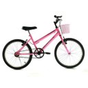Ver imagem 2 de Bicicleta Infantil Aro 20 Feminina Mtb com cestinha - ROSA - Tamanho Único