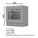 Ver imagem 6 de Balcão Forno Embutir Americana Henn 80 Cm com Tampo para Cooktop Henn 80 Cm