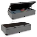 Ver imagem 1 de Cama Box Baú Solteiro Sintético Mega Cama Cinza