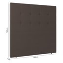 Ver imagem 2 de Cabeceira King Size Lua 193cm Material Sintético Marrom Bymóveis
