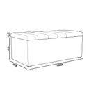 Ver mais imagens de Kit Cabeceira Cama Box Solteiro 100cm Com Calçadeira Baú Dália W01 Linho Bege Escuro - Lyam