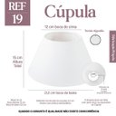 Ver imagem 2 de Cúpula de Abajur 15x12x22cm Tecido Algodão Soquete Nacional Ref 19