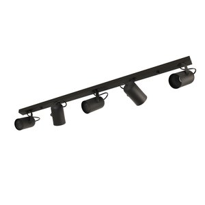 Luminária Teto Trilho 5 Spots Direcionáveis Preto 1275