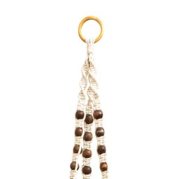 Suporte para Vaso de Plantas Hanger Macramê (cru) Bolinhas - 3