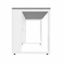 Ver imagem 7 de Mesa Plataforma Individual com Caixa de Tomadas Pés Metal 120cm Industrial Executive Cinza Sagrado e Branco
