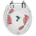 Ver imagem 1 de Assento Sanitário Decorada Convencional Beija Flor Cristal