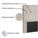Ver imagem 3 de Cabeceira Aquilla para Cama Box Casal 140 Cm Suede - D’Rossi Cor Bege