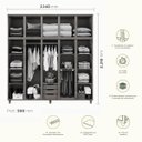 Ver imagem 4 de Guarda-roupa 10 Portas 3 Gavetas Grécia Imbuia Madeira Pinus - Cavazotto