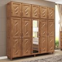 Ver imagem 1 de Guarda-roupa 10 Portas 3 Gavetas Grécia Imbuia Madeira Pinus - Cavazotto