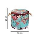 Ver imagem 2 de Baú Caixa Organizadora Decorativa Puff Vintage Mapa Mundi P