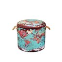 Ver imagem 1 de Baú Caixa Organizadora Decorativa Puff Vintage Mapa Mundi P