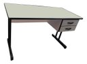 Ver imagem 2 de Mesa Escritório com 2 Gavetas Cristal/preto Home Office Estudo