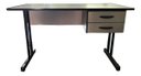 Ver imagem 1 de Mesa Escritório com 2 Gavetas Cristal/preto Home Office Estudo