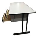 Ver imagem 5 de Mesa Escritório com 2 Gavetas Cristal/preto Home Office Estudo