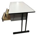 Ver imagem 5 de Mesa Escritório com 2 Gavetas Cristal/preto Home Office Estudo
