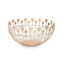 Ver imagem 1 de Centro de Mesa Decorativo em Metal Dourado 32cm 21246p Mart