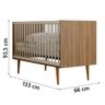 Berço Americano 66cmx133cm Infantil para Quarto Bebê Encanto Batrol Nogal-bco - 4