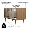 Berço Americano 66cmx133cm Infantil para Quarto Bebê Encanto Batrol Nogal-bco - 2