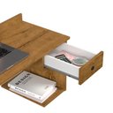 Ver imagem 4 de Mesa / Escrivaninha Suspensa Estilo Bancada 1 Gaveta Com Corrediça Metálica Cor Freijó EJ