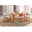 Ver imagem 1 de Sala de Jantar Moderna 6 Cadeiras - Skye - Requinte Salas