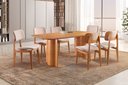 Ver imagem 1 de Sala de Jantar Moderna 6 Cadeiras - Skye - Requinte Salas