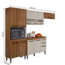 Ver imagem 2 de Cozinha Completa 4 Peças Alice Carvalho/off White - Chf Móveis