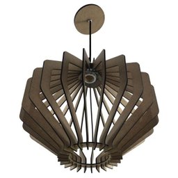 Luminária Pendente de Madeira - New York - Rústico - 1