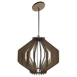 Luminária Pendente de Madeira - New York - Rústico - 2