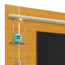 Ver imagem 6 de Painel Estante Suspenso para Tv até 55" para Sala com Nichos e Prateleiras