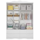 Ver imagem 2 de Guarda-Roupa Infantil 4 Portas 4 Gavetas Encanto Branco - Permobili