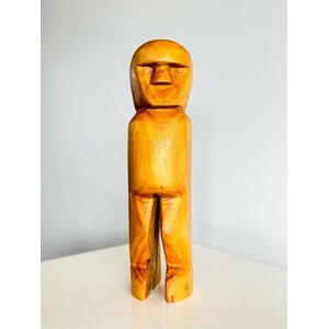 Escultura Homem Perna de Pau Mestre Fida Artesanal Madeira