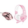 Kit gamer feminino rosa headset trust 310P e mouse gav pink - 1