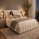 Ver imagem 3 de Cama Box King Florença Acolchoada Luxo Conforto para Casais