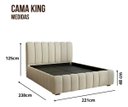 Ver imagem 6 de Cama Box King Florença Acolchoada Luxo Conforto para Casais