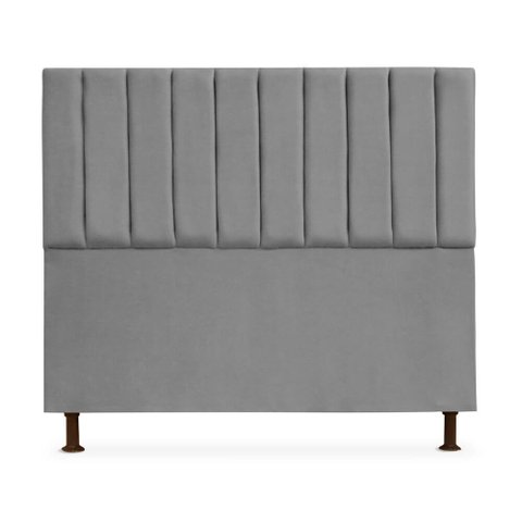 Cabeceira Cancun Para Cama Box King Size 195cm Suede - Ecotec Decor:Cinza