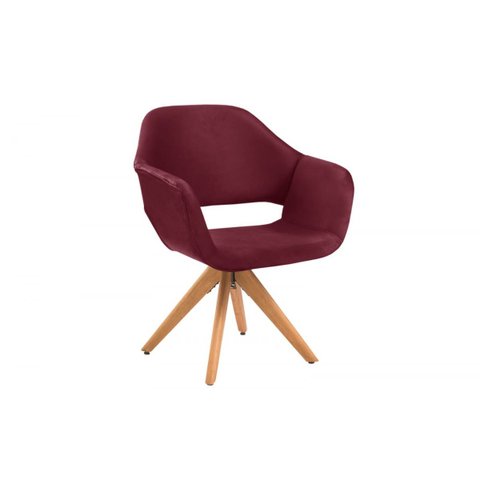 Poltrona Decorativa Bela Liso Pe Palito Unidecor Bordô