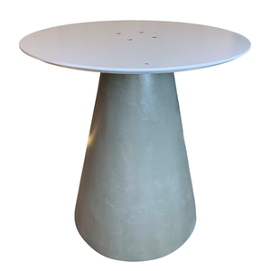 Base para Mesa de Jantar Cone Cimento Queimado para Tampos de 120cm até 160cm - Cinza Claro