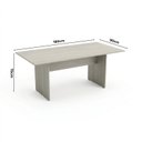 Ver imagem 3 de Mesa de Escritório para Reunião 6 Lugares 180x90cm Studio Legno Crema Bege