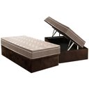 Ver imagem 1 de Cama Box Baú Solteiro: Colchão Espuma Paropas D33 Ep Confort Ultra Firme + Base Crc Suede Brown