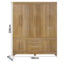 Ver imagem 2 de Guarda Roupa Casal Bem Te Vi 10 Portas de Bater 3 Gavetas MDF Cinamomo Valdemóveis