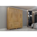 Ver imagem 3 de Guarda Roupa Casal Bem Te Vi 10 Portas de Bater 3 Gavetas MDF Cinamomo Valdemóveis