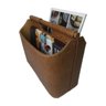 Revisteiro 2 Compartimentos em Couro Marrom 36x28,5x17cm Btc - 3