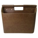 Ver imagem 2 de Revisteiro 2 Compartimentos em Couro Marrom 36x28,5x17cm Btc