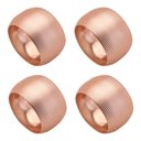 Ver imagem 1 de Conjunto 4 anéis para guardanapo aço/cobre fosco 4,5 cm Lyor