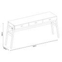 Ver imagem 3 de Aparador Premium 3 Gavetas - Amêndoa/Branco - Tebarrot