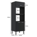 Ver imagem 3 de Paneleiro Torre Quente Forno e Micro-Ondas Branco