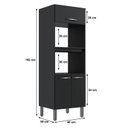 Ver imagem 3 de Paneleiro Torre Quente Forno e Micro-Ondas Branco