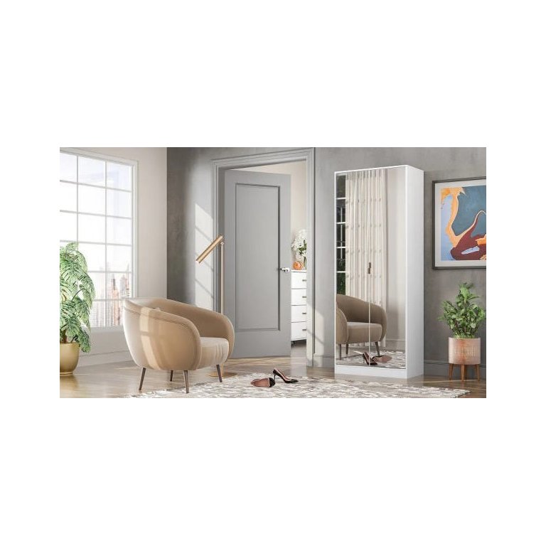 Sapateira Grife 2 portas 1 gaveta Branco - Demóbile
